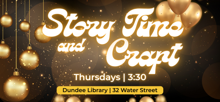 January's Story and Craft time happens on Thursdays at 3:30