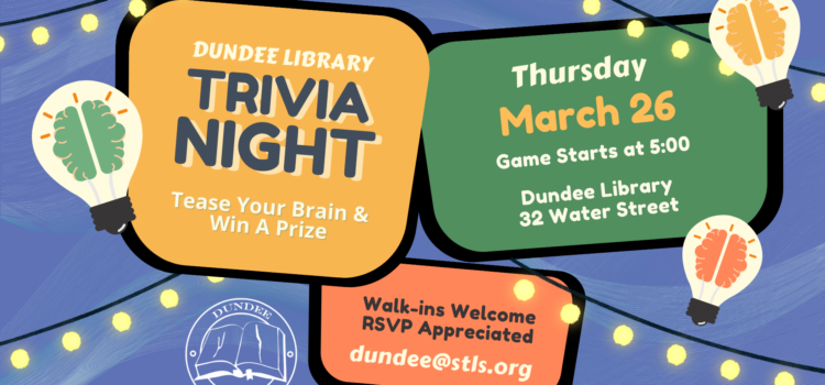 Trivia Night March 26 at 5:00