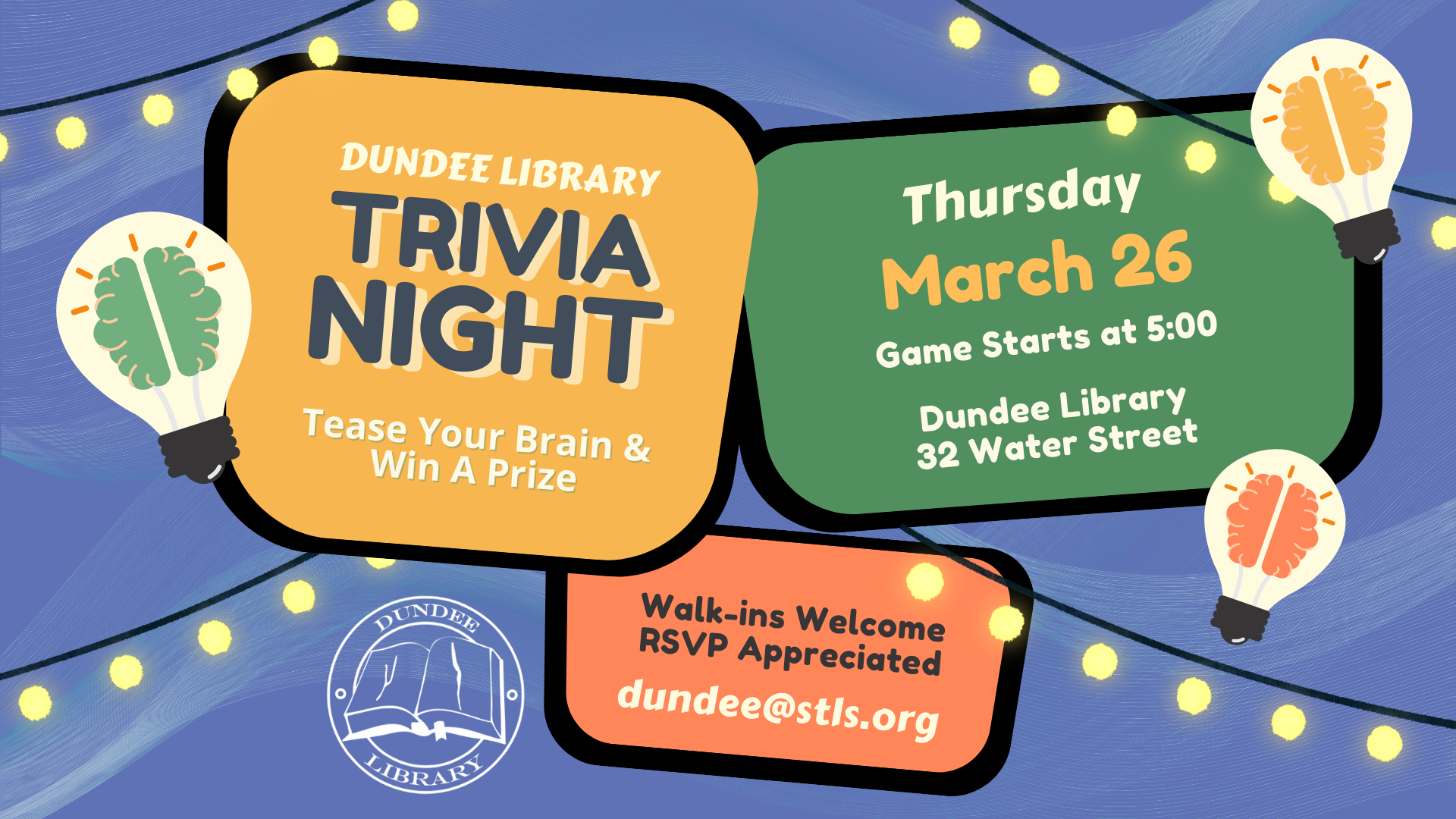 Trivia Night March 26 at 5:00