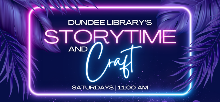 Saturday story time and craft is at 11:00