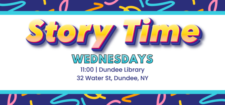 Story time is at 11:00 on Wednesdays