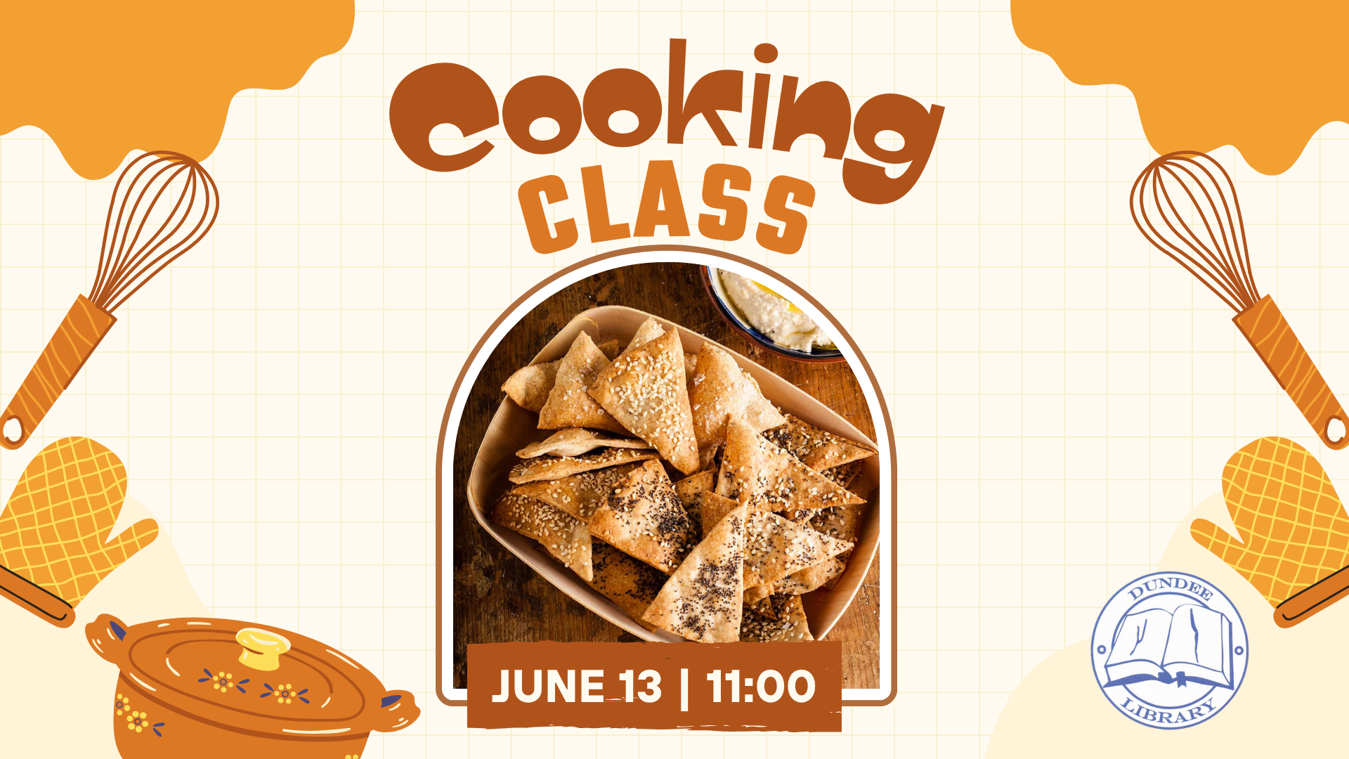 Cooking Class on June 13 at 11am