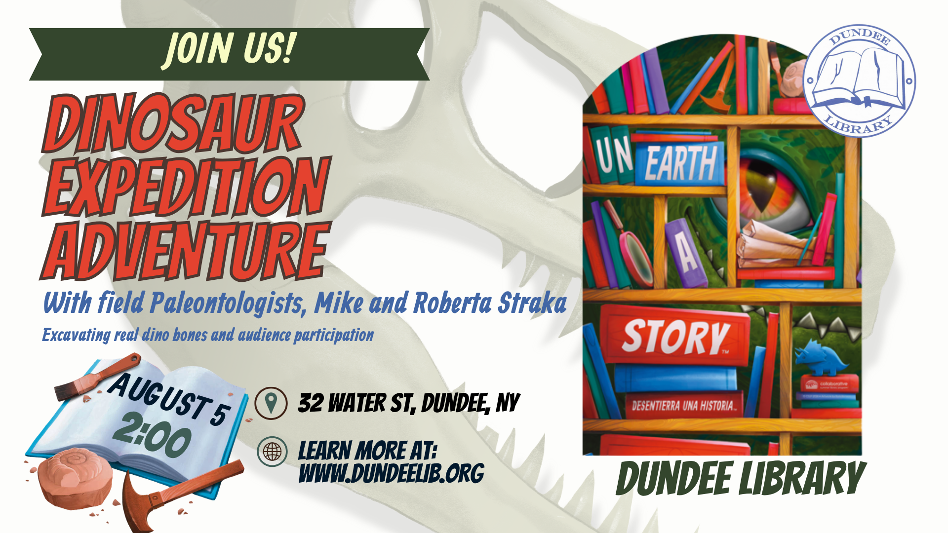 Dinosaur Expedition with field paleontologists, Mike and Robert Straka, August 5 at 2:00
