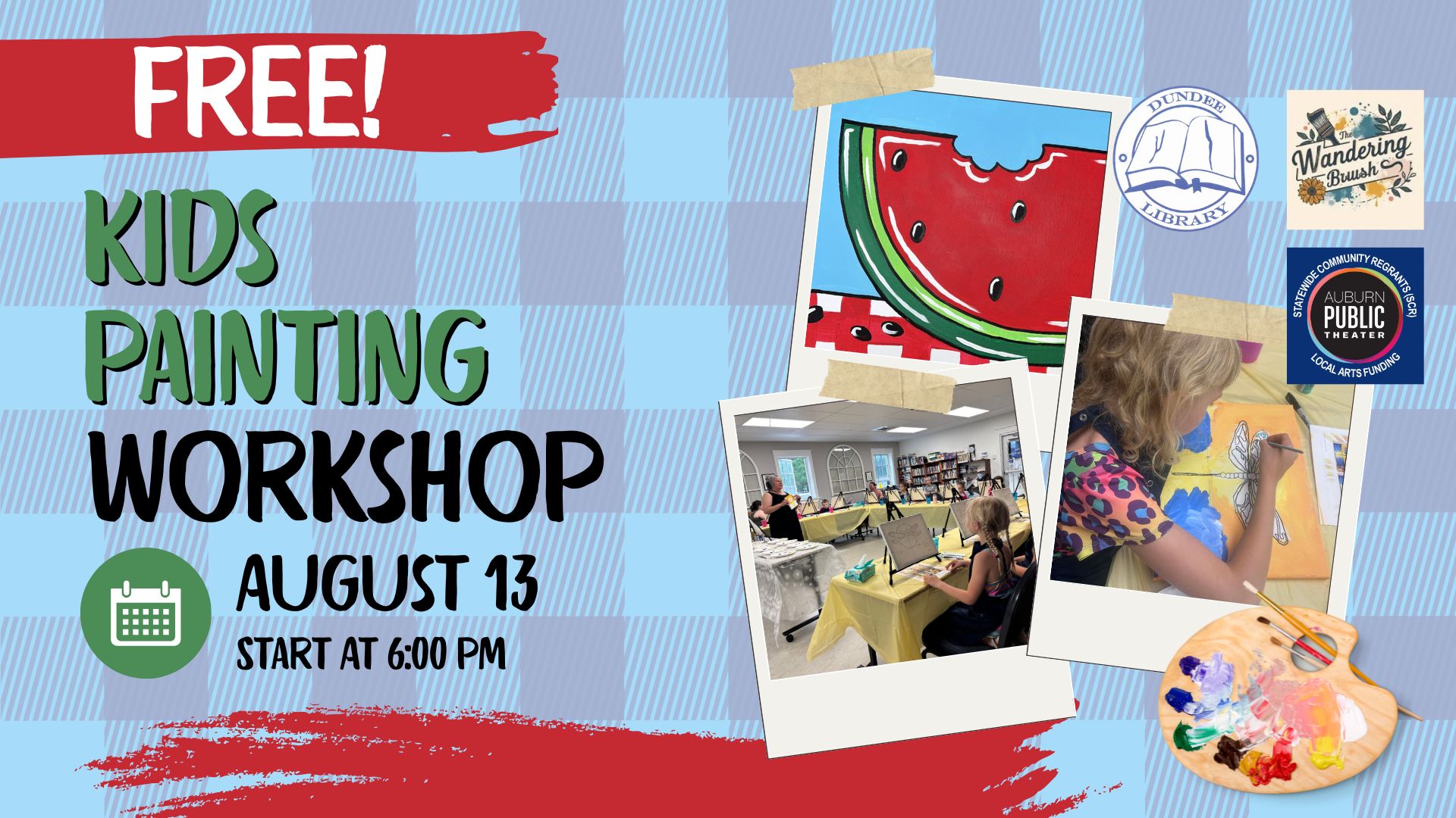 Kids Paint Party (Event) Kids Paint Party August 13 at 6:00