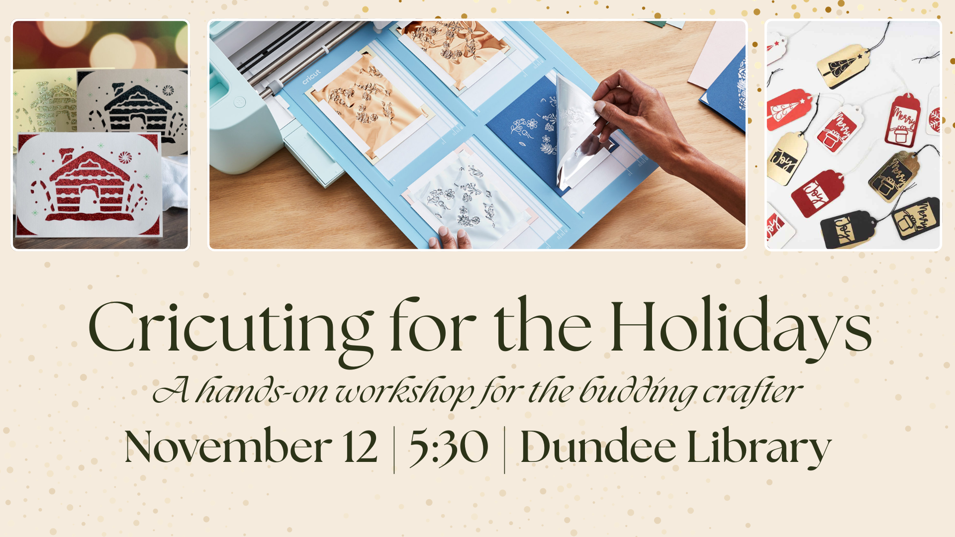 Cricuting for the Holidays on November 12 at 5:30